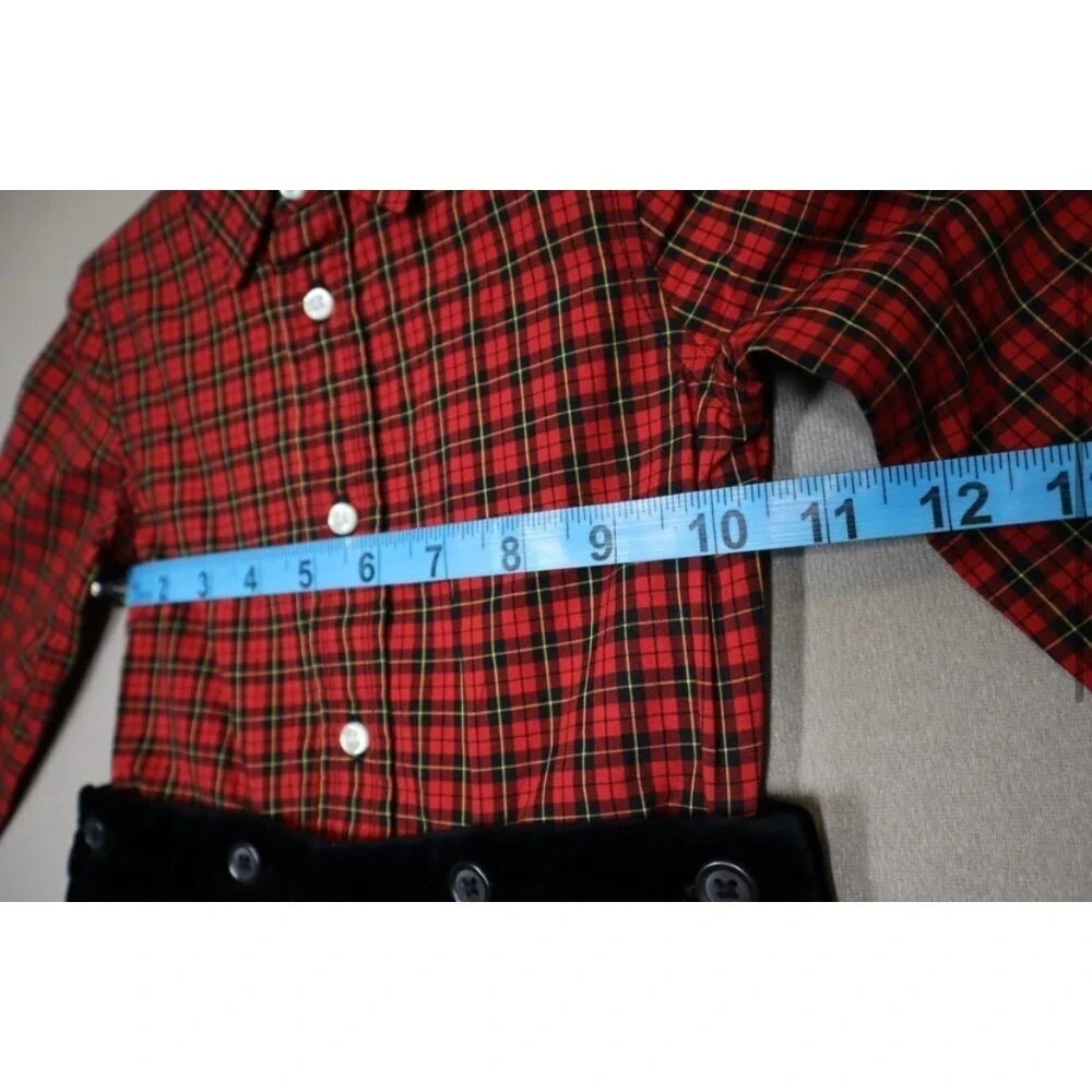 Polo Ralph Lauren Boys Plaid-Print Shirt & Embroidered Velvet Pants Set Size 18M
